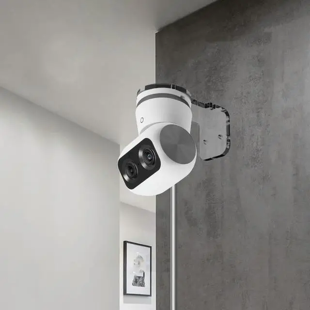 Alt view image 2 of 4 - Wall Mount Acrylic Bracket Save Space Universal Adhesive Shelf Adhesive Wall Mount Compatible with Eufy Security Indoor Cam S350