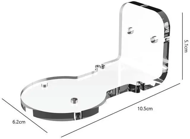 Alt view image 4 of 4 - Wall Mount Acrylic Bracket Save Space Universal Adhesive Shelf Adhesive Wall Mount Compatible with Eufy Security Indoor Cam S350