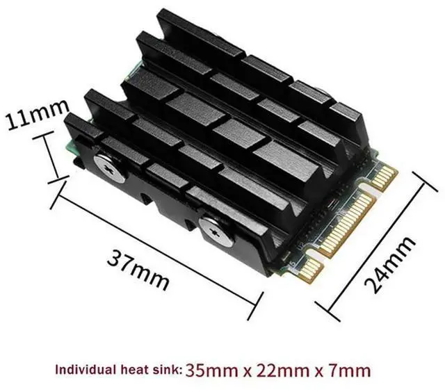 Main image of 2X M.2 2242 Solid State Drive Radiator SSD Cooling Heatsink Nvme2242 Solid State Drive SSD Heat Sink Cooling Vest