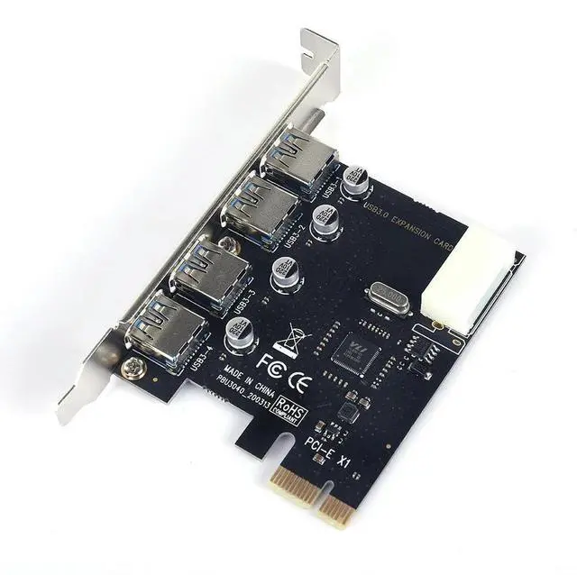 Main image of USB PCIE Adapter Card test Board  Expansion Extender Card 4 Ports PCI Express USB 3.0 High-speed Adapter for PC
