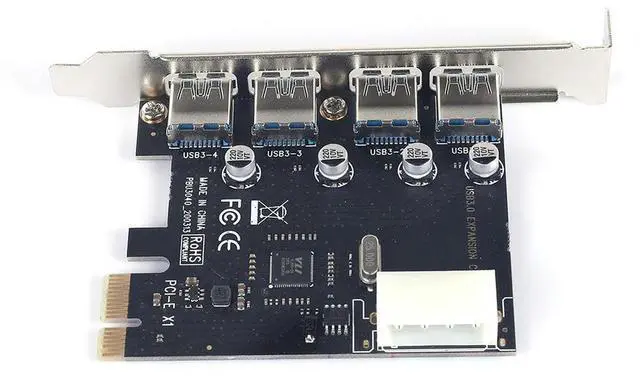 Alt view image 3 of 4 - USB PCIE Adapter Card test Board  Expansion Extender Card 4 Ports PCI Express USB 3.0 High-speed Adapter for PC