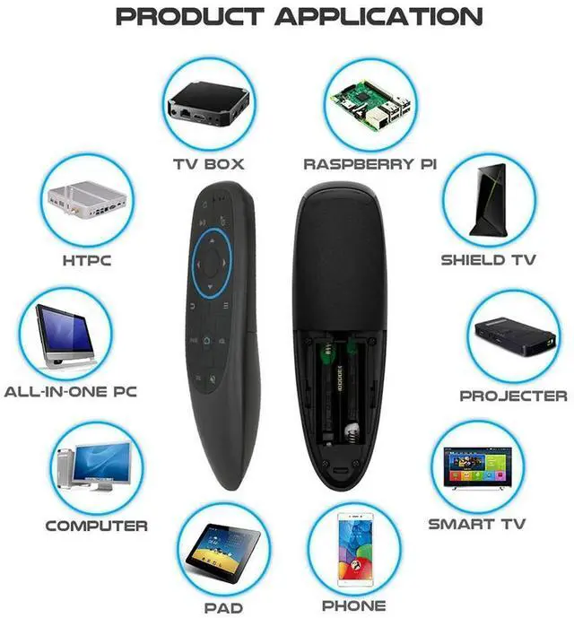 Alt view image 3 of 4 - G10BTS Wireless Remote Control 6-Axis Gyroscope 17 Keys Wireless Remote Controller for Projector Computer PC TV BOX