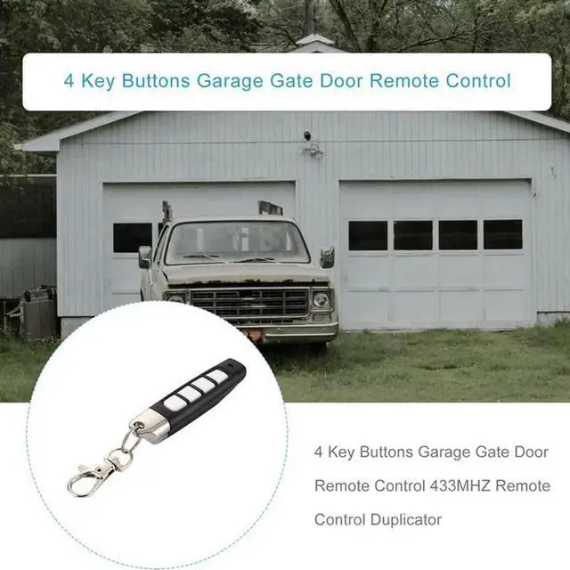 Main image of 6 Pcs Universal 4 Key Buttons Garage Door Opener Remote Control Duplicator Garage Gate Door Remote Control 433MHZ