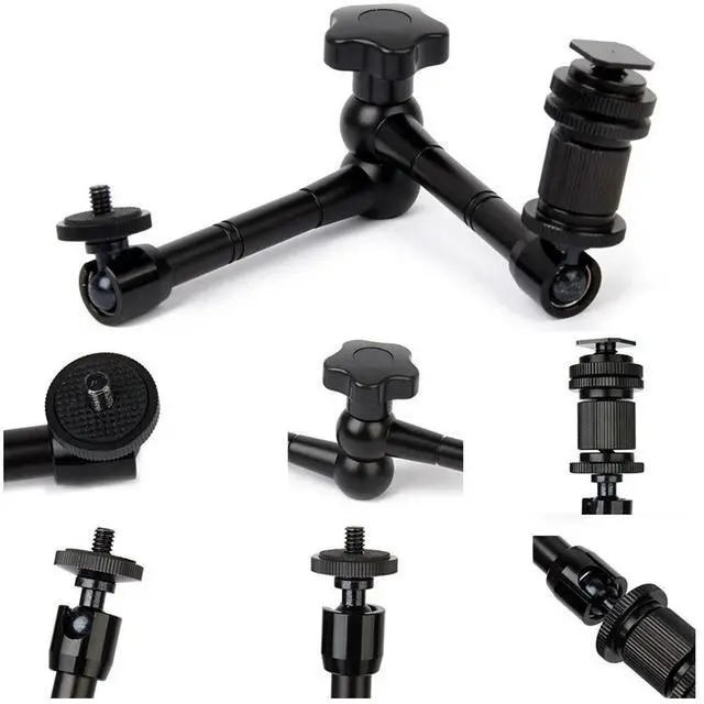Alt view image 4 of 4 - 11in Adjustable Camera Magic Arm Articulating Arm Friction Articulating Magic Arm Studio Camera Accessories for DSLR LCD Monitor