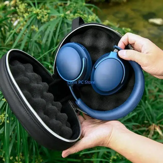 Alt view image 3 of 4 - Durability PU Compactly Headphone Case Portable Organizers for QC45/QC35/QC35II/QC25