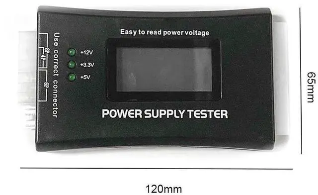 Alt view image 4 of 4 - 20/24 Pin Power Supply Tester Check LCD Display Power Supply Tester Multifunction PC Power Measuring for ATX BTX ITX TFX