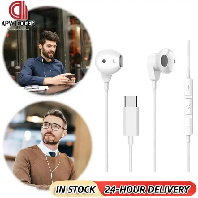 Main image of USB C Headphones Noise Cancelling Type C Earphones In-Ear with Microphone Volume Control for 16/15 Pro Galaxy