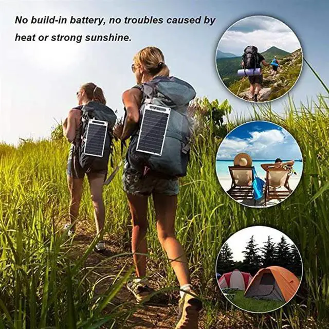 Alt view image 4 of 4 - Mini USB Solar Panel 6W 5V Waterproof Outdoor Mobile Phone Charger Camping Hiking Cells Device Spare Parts Accessories