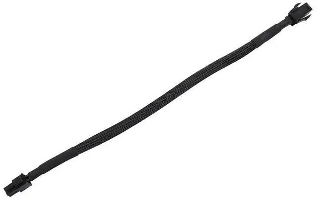 Main image of 8X Sleeved ATX 4 Pin P4 Male To ATX P4 Female CPU Power Extension Cable Black