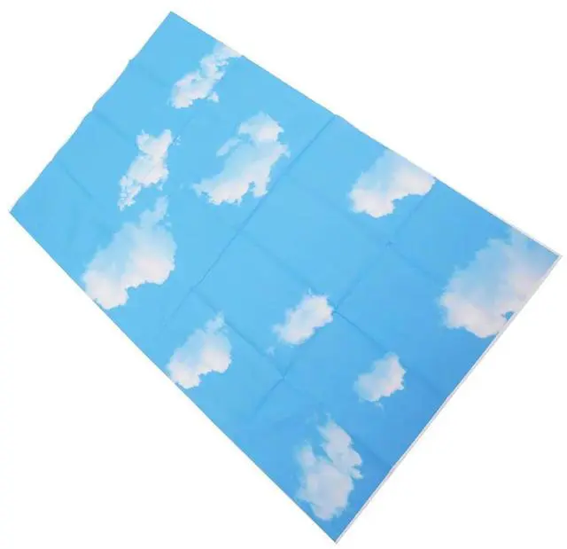 Alt view image 3 of 4 - 2 Pcs 3X5ft Blue Sky White Cloud Photography Backdrop Screen Background Studio Props