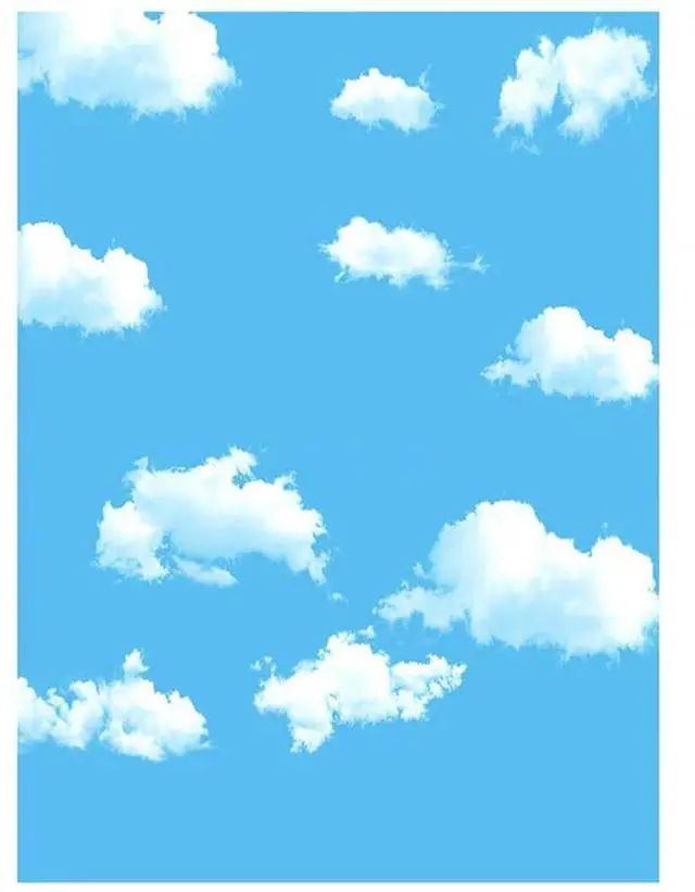 Alt view image 2 of 4 - 2 Pcs 3X5ft Blue Sky White Cloud Photography Backdrop Screen Background Studio Props