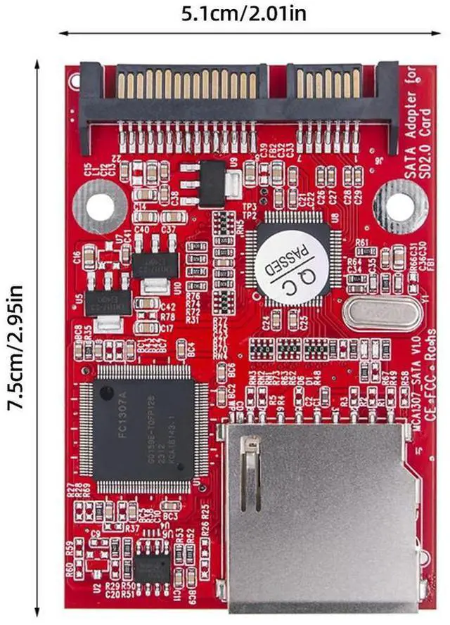 Alt view image 4 of 4 - Conversion Adapter SATA 2.5 Inch SD To Serial Adapter Card 15PIN+7PIN Support 128GB GEN1 GEN2 for Laptop Tablet