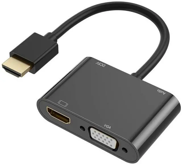 Main image of 3 In 1 HDMI-Cmpatible To 4K HD VGA 1080p Converter with 3.5mm Audio HDMI-Cmpatible To VGA Adapter for PC HDTV Monitor Display