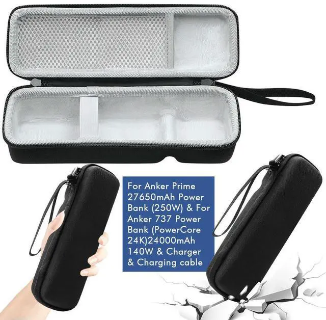 Main image of Carrying Case EVA Waterproof Portable Bag Shockproof with Hand Rope & Carabiner for Anker Prime 27650mAh Power Bank 250W
