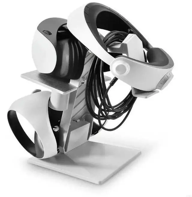 Alt view image 4 of 4 - Stable Stand for PS VR2 Headset ABS Rack Upgraded Stable and Safe Base Anti-Scratch Stand Headset Display Holder