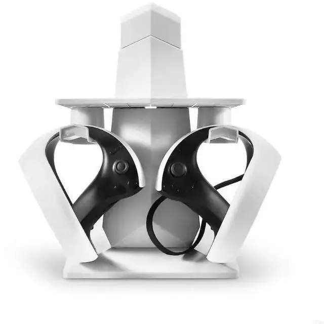 Alt view image 2 of 4 - Stable Stand for PS VR2 Headset ABS Rack Upgraded Stable and Safe Base Anti-Scratch Stand Headset Display Holder