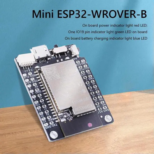 Alt view image 3 of 4 - Mini32 ESP32-WROVER-B PSRAM Module Power Indicator Light Red LED Bluetooth-Compatible Development Module