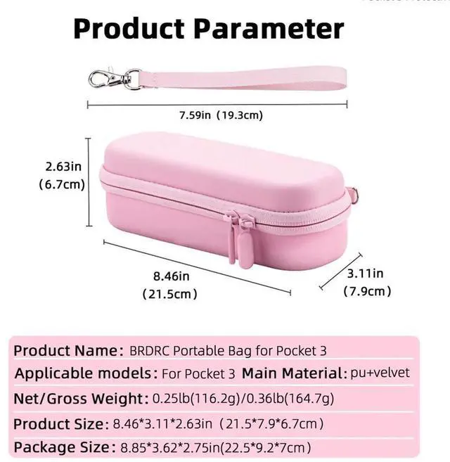 Alt view image 4 of 4 - Carrying Case Camera Body Handbag Portable Hard Case Protective Bag for Osmo Pocket 3 Camera Accessories