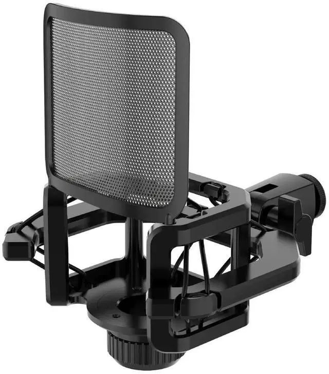 Alt view image 4 of 4 - Microphone Shock Mount With Microphone Filter Windscreen Reduce Noise Anti Vibration Screen Stable Easy Install