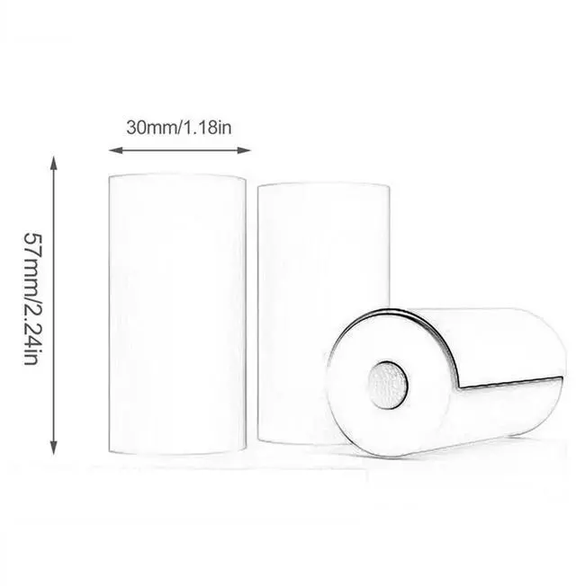 Alt view image 4 of 4 - 20 Rolls Paper Cash Register POS Receipt Papers 57X30mm Paper For Printer Cash Register
