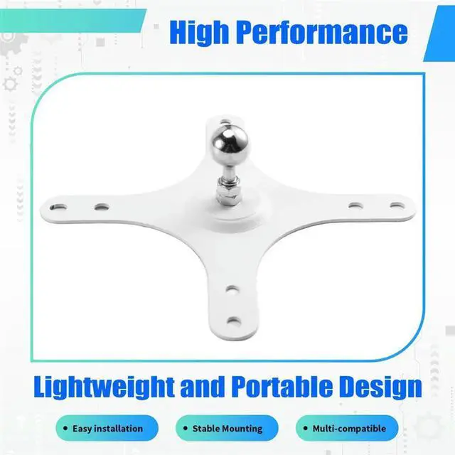 Alt view image 2 of 4 - Wall Mount Holder With VESA Mounting Bracket Plate For Portable Monitor 100X100mm 75X75mm 17Mm Ball Base Set WHITE