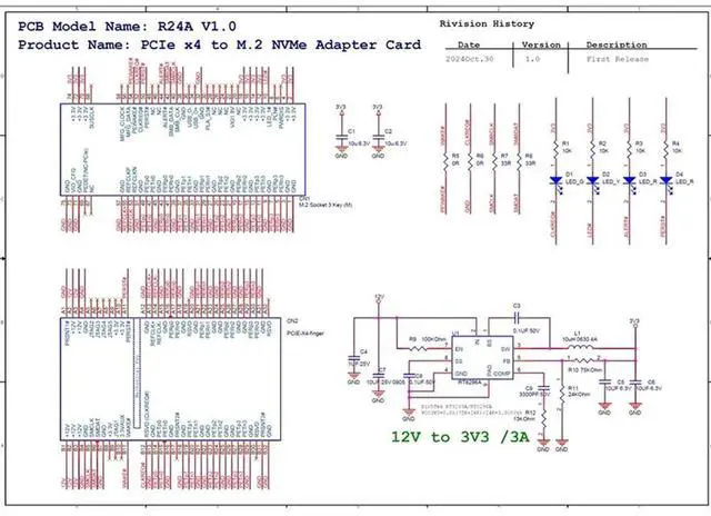 Main image of Pcie 5.0 X4 To M.2 NVME SSD Solid State Drive Adapter Card With Bracket Gen5 M.2 2280 22110 Nvme To PCI-E 4X Converter