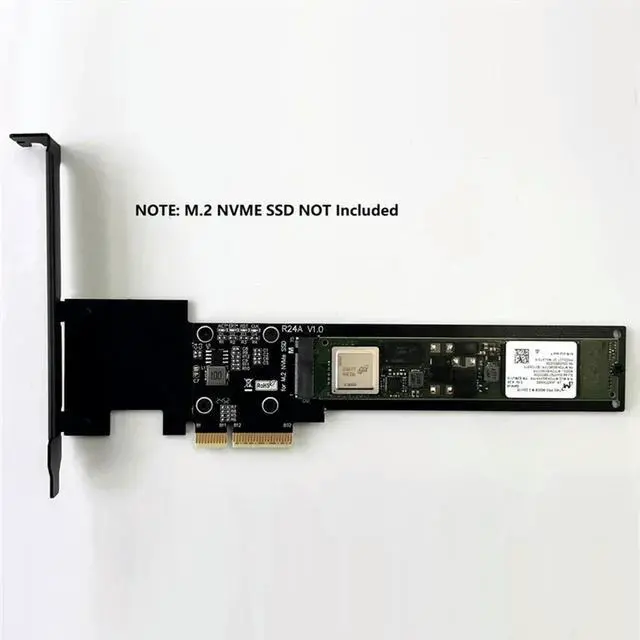 Alt view image 2 of 4 - Pcie 5.0 X4 To M.2 NVME SSD Solid State Drive Adapter Card With Bracket Gen5 M.2 2280 22110 Nvme To PCI-E 4X Converter