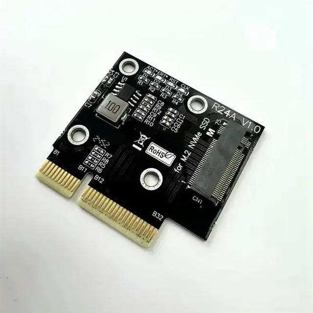 Alt view image 4 of 4 - Pcie 5.0 X4 To M.2 NVME SSD Solid State Drive Adapter Card With Bracket Gen5 M.2 2280 22110 Nvme To PCI-E 4X Converter