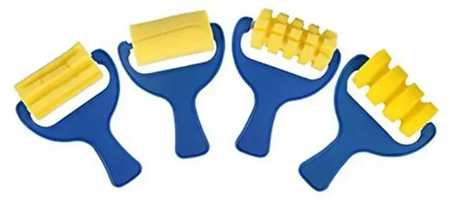 Alt view image 3 of 4 - Set Of 16Pcs Sponge Paint Roller Brush DIY Children Painting Brushes Kid Art Craft Painting Tool