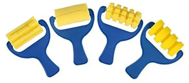 Alt view image 4 of 4 - Set Of 16Pcs Sponge Paint Roller Brush DIY Children Painting Brushes Kid Art Craft Painting Tool