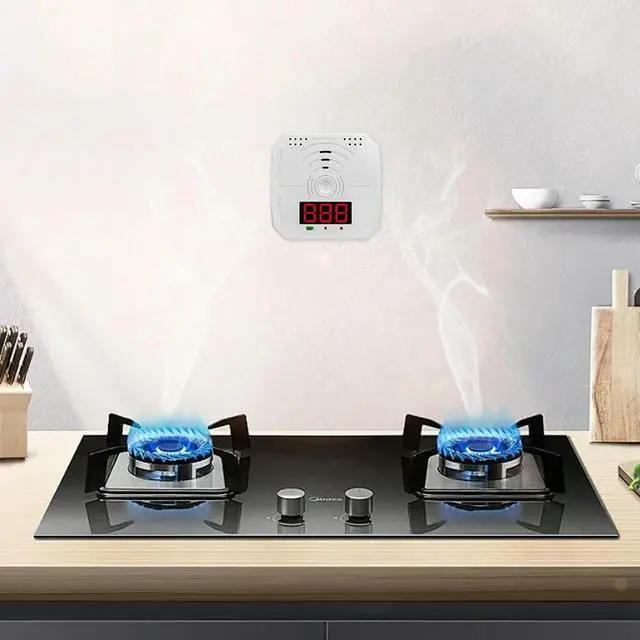 Alt view image 3 of 4 - CO Leak Detector Powered Mini CO Sensor Sound Light Warning Portable CO Detector Home Security Safety