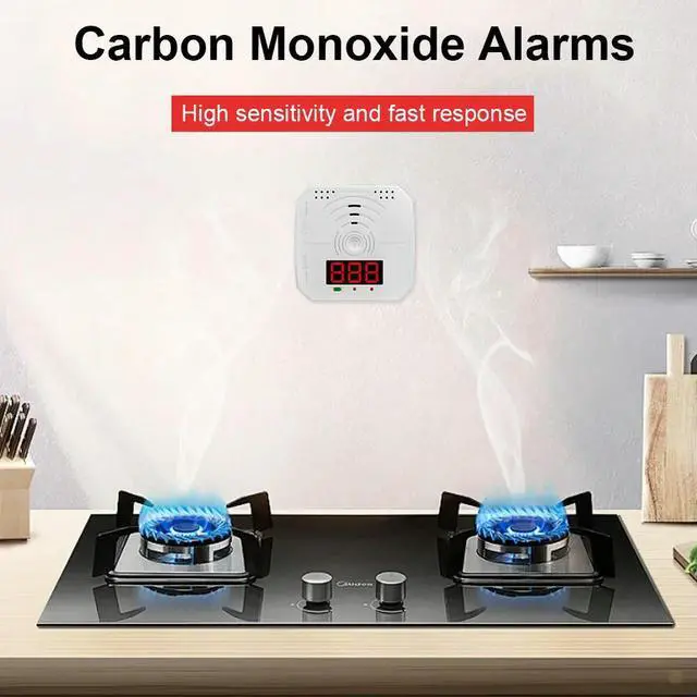 Alt view image 4 of 4 - CO Leak Detector Powered Mini CO Sensor Sound Light Warning Portable CO Detector Home Security Safety