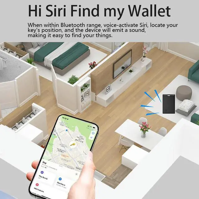 Alt view image 4 of 4 - Item Tracker Tag Bluetooth-Compatible Tracking Work with Find My with Key Chain Hole for Luggage Tag Purse Passport