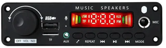 Alt view image 2 of 2 - 150W Amplifier Car FM Radio Module 6.5mm Microphone Bluetooth-Compatible 5.0 Audio Module TF USB MP3 WMA Audio Board with Remote