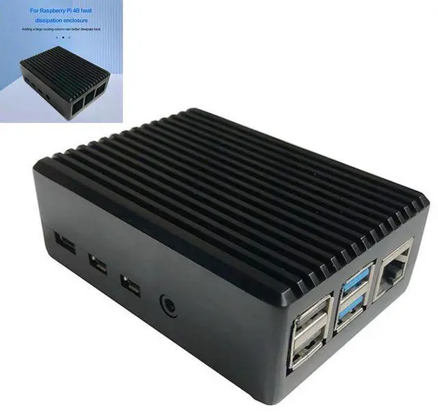 Alt view image 2 of 4 - Pi 4B Cooling Case Aluminum Alloy Raspberry Pi Housing Enclosure Pi 4 Model B Passive Cooling Case for Raspberry Pi 4B