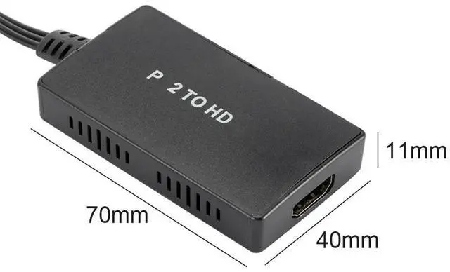Alt view image 4 of 4 - HD Game Console Adapter Accessories HDMI-Compatible Converter HD Video Cable Splitter Adapter for PS2 Game Console