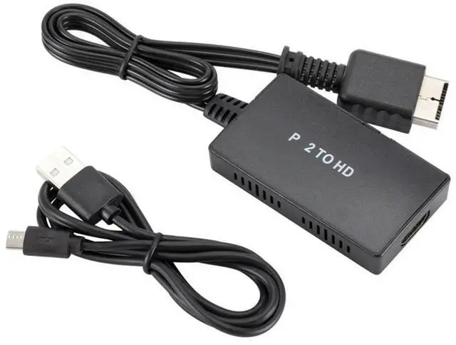 Alt view image 3 of 4 - HD Game Console Adapter Accessories HDMI-Compatible Converter HD Video Cable Splitter Adapter for PS2 Game Console