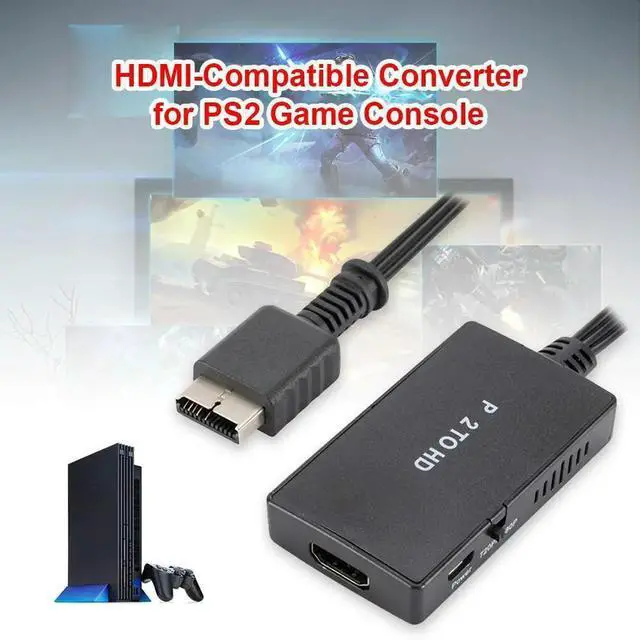 Alt view image 2 of 4 - HD Game Console Adapter Accessories HDMI-Compatible Converter HD Video Cable Splitter Adapter for PS2 Game Console