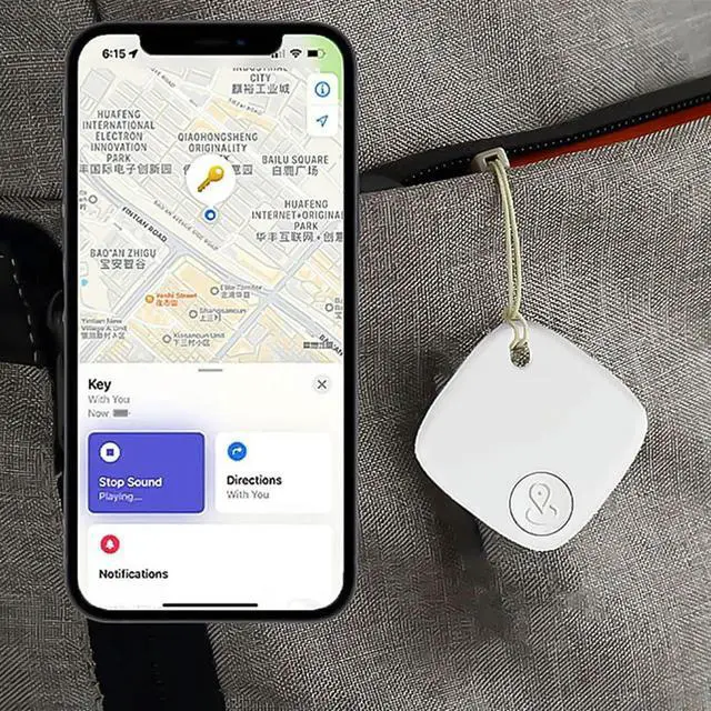 Alt view image 2 of 4 - GPS Tracker Compatible with iOS Only Bluetooth-Compatible Finder Locator Wireless for Key Wallet Pet Bag Backpack Suitcase