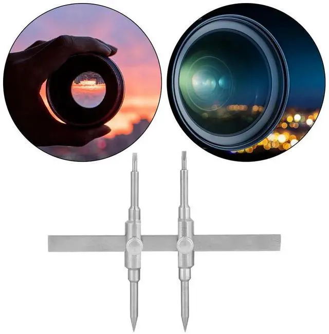Alt view image 2 of 4 - Lens Repair Wrench Dual Tip Stainless Steel Lens Repair Set Lens Spanner Wrench for Disassemble 10-130mm Film/Telescope Lens