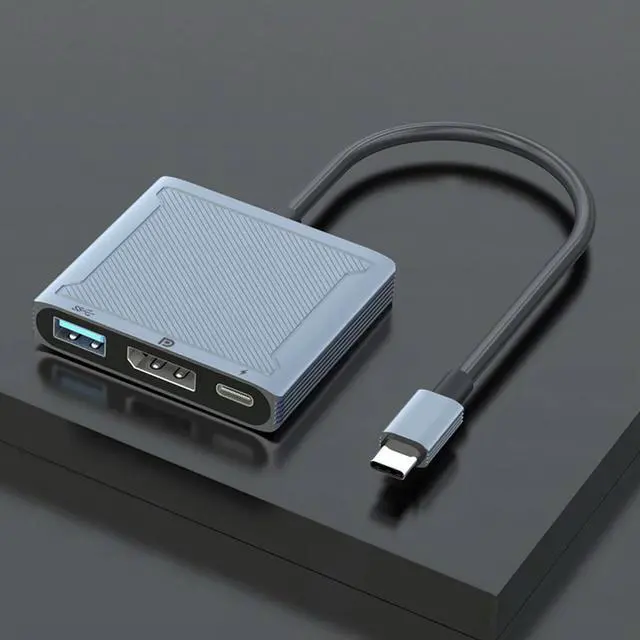 Alt view image 2 of 4 - 3 in 1 Laptop Docking Station with USB PD Port Type-C To USB+DP+PD Docking Station 100W PD 8K 4K for Macbook//