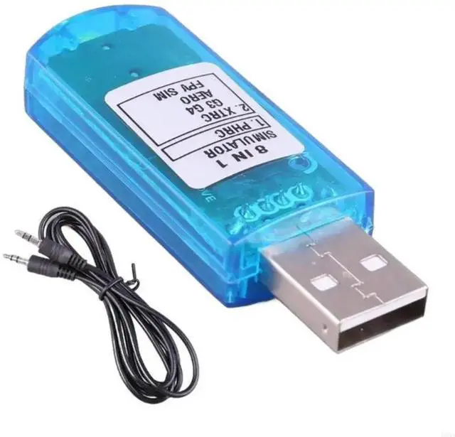 Alt view image 3 of 5 - USB Flight Simulators 8 in 1 Flight Emulators Controllers with Cable for XTR5 FMS FPVs Aircraft Helicopter Controllers