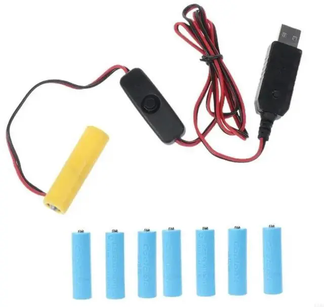 Alt view image 3 of 4 - QC3.0 USB to 6V 7.5V 9V 12V Power Cable With AA for LED Light Toy Walkie-Talkie Power Cable