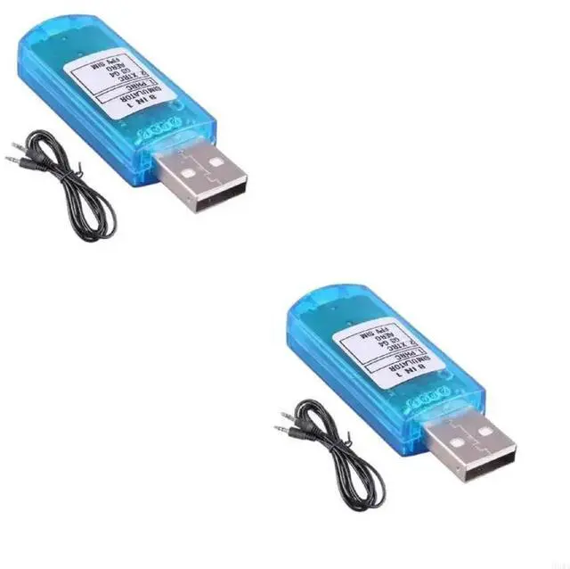 Alt view image 4 of 5 - USB Flight Simulators 8 in 1 Flight Emulators Controllers with Cable for XTR5 FMS FPVs Aircraft Helicopter Controllers