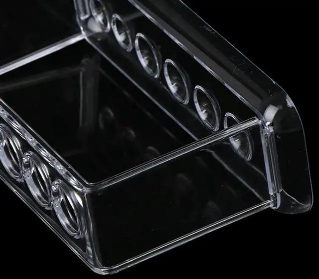 Alt view image 4 of 4 - 4X Plastic Clear Test Tube Rack 6 Holes Stand Test Tube Stand Shelf School Supply Equipment 16.7X8X3 Cm