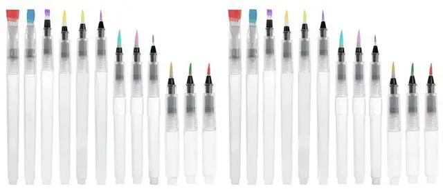 Main image of 24 PCS Water Color Brush Pen Set, Watercolor Paint Pens, Water Color Water-Base Markers, Water Soluble Colored Pencil