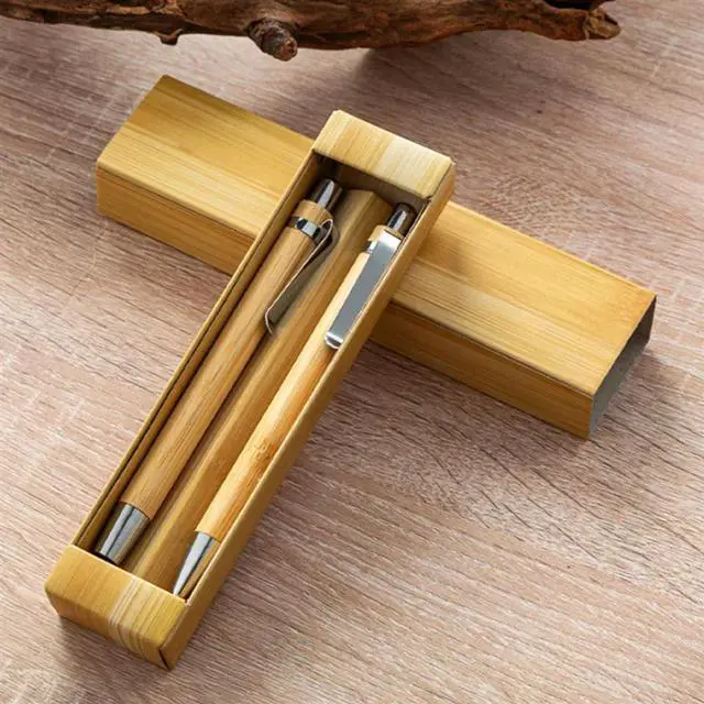 Alt view image 4 of 4 - 10Set Bamboo Multifunctional Touch Pen & Ballpoint Pen Office School Wrting Stationery Business Signature Ball Pens