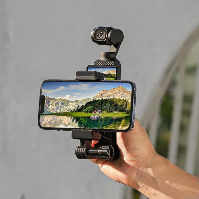 Alt view image 2 of 4 - Handheld Shooting Expansion Adapter Camera Phone Holder Mount Cell Phone Holder Tripod Adapter for Osmo Pocket 3 Accessories