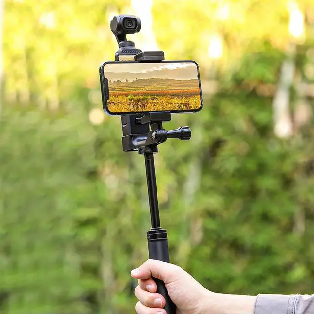 Alt view image 3 of 4 - Handheld Shooting Expansion Adapter Camera Phone Holder Mount Cell Phone Holder Tripod Adapter for Osmo Pocket 3 Accessories