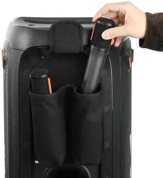 Alt view image 2 of 4 - Mic Hanger Holder Microphone Bag Microphone Organizer for JBL PartyBox Wireless Microphone Accessories